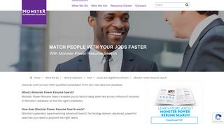 Monster Power Resume Search - Monster Government Solutions ...