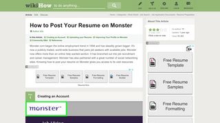 How to Post Your Resume on Monster: 15 Steps (with Pictures)