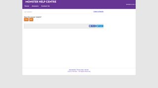 Forgot Username - Monster Help Center