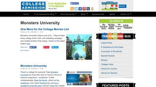 Monsters University | College Admission