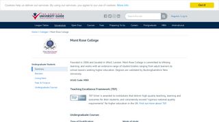 Mont Rose College - Complete University Guide