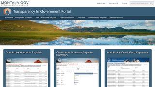 State of Montana Transparency In Government Portal > Home