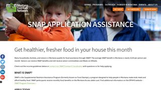 SNAP Application Assistance - Montana Food Bank Network