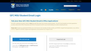 Student Email - Students | Great Falls College MSU