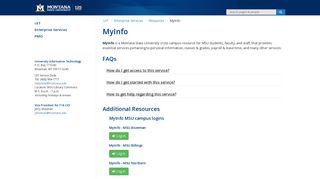 MyInfo - UIT | Montana State University