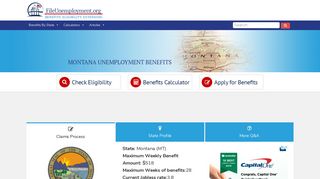 Montana Unemployment - Benefits, Eligibility & Claims