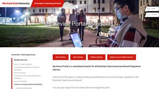My Device Portal (Students) - Montclair State University