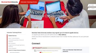 My Device Portal: Add A Device (Students) - Montclair State University