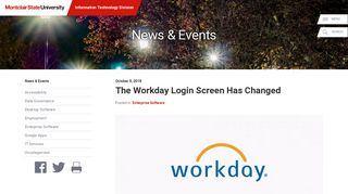 The Workday Login Screen Has Changed - Montclair State University
