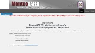 MontCo SAFER - Login to your account - CAHAN/Everbridge Login