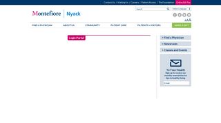 Login Portal - Nyack Hospital