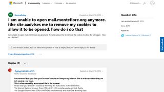 I am unable to open mail.montefiore.org anymore. ithe site ...