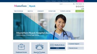 User account | Montefiore Nyack Hospital