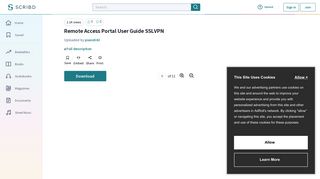 Remote Access Portal User Guide SSLVPN | World Wide Web ... - Scribd