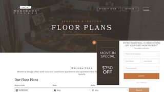 Floor Plans | Monterra Village Apartments | Fort Worth, TX