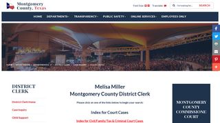 Melisa Miller Montgomery County District ClerkPlease click on one of ...
