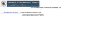 On-Line AccessMCG Account Self Service - Montgomery County