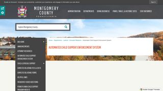 Automated Child Support Enforcement System - Montgomery County, PA
