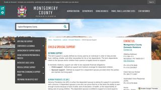 Child & Spousal Support | Montgomery County, PA - Official Website