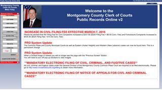 Montgomery County PRO V2 - Montgomery County Clerk of Courts