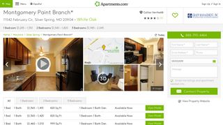 Montgomery Paint Branch* Apartments - Silver Spring, MD ...