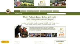 Monty Roberts Equus Online University | Dashboard - all about ...