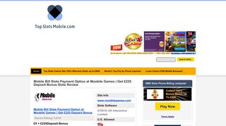 Pay By Mobile Phone Bill Slots | Moobile Games | Get £5 Free