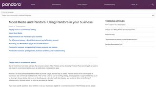 Mood Media and Pandora - Article Detail
