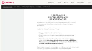 MoOdeAudio installation and configuration | HiFiBerry