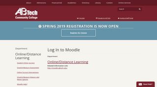 Log In to Moodle | Online/Distance Learning | - A-B Tech