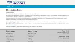 COWC Moodle | Site Policy - City of Wolverhampton College