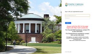 Sign In - Coastal Carolina University