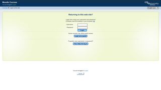 Moodle Courses: Login to the site