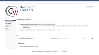 Accessing Moodle - Moodle for Students - Google Sites