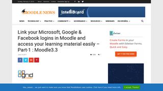 Link your Microsoft, Google & Facebook logins in Moodle and access ...