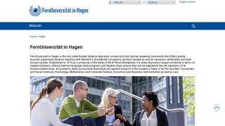 FernUniversität in Hagen - FernUniversität in Hagen - FernUni Hagen