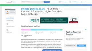 Access moodle.grimsby.ac.uk. The Grimsby Institute of Further and ...