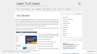 VLE (Moodle) | Learn To E-Learn