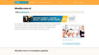 Moodle MSM (Moodle.msm.nl) - MSM Virtual Learning Environment ...