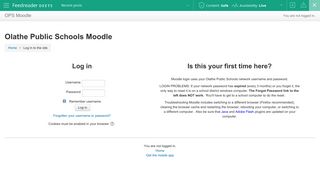 Olathe Public Schools Moodle: Log in to the site - Deets Feedreader