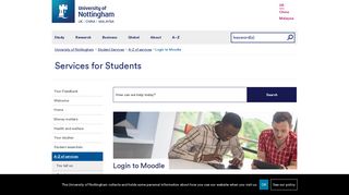 Login to Moodle - The University of Nottingham
