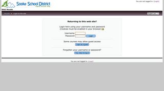 SD62 Moodle: Login to the site