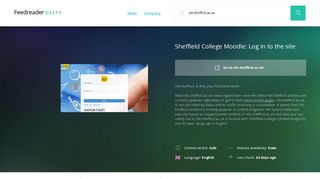 Get Vle.sheffcol.ac.uk news - Sheffield College Moodle: Log in to the site
