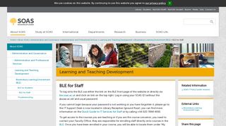 BLE for Staff at SOAS, University of London