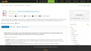 Moodle plugins directory: Turnitin's Moodle Direct v2