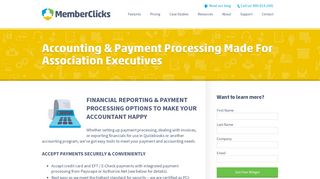 Accounting & Payment Processing - MemberClicks