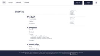 Sitemap - Moonfruit - Total website design control