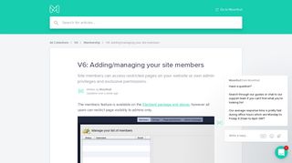 V6: Adding/managing your site members | Moonfruit Support