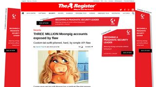 THREE MILLION Moonpig accounts exposed by flaw • The Register
