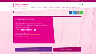 Walk The Walk- The Moonwalk London 2019 Charity Walk - Register N